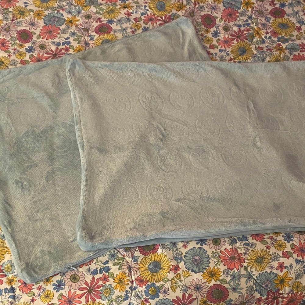Macy’s Cloud Company Set of Two Fleece Smiley Face Embossed Euro Shams